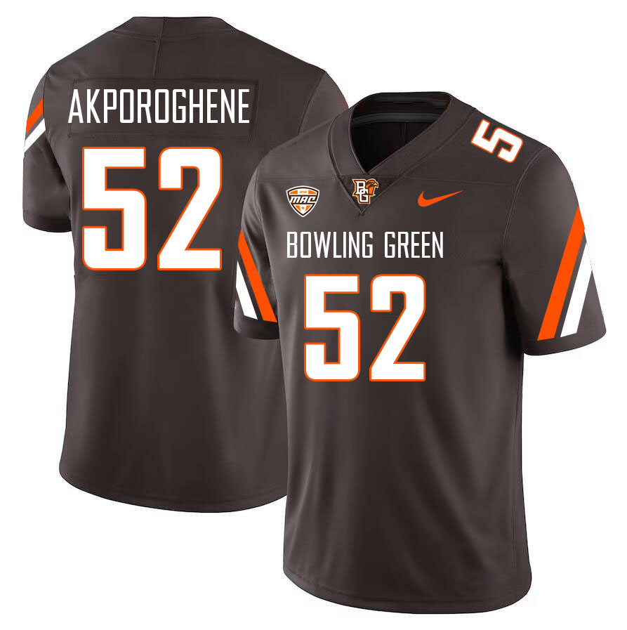 Bowling Green Falcons #52 Chris Akporoghene College Football Jerseys Stitched Sale-Brown